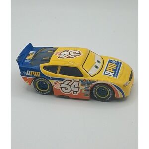 Disney Pixar Cars RPM Winford Bradford Rutherford 64 Diecast Toy Car Yellow Blue